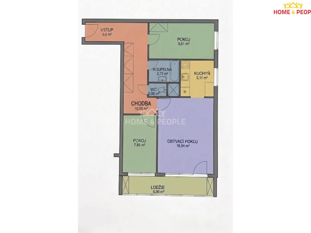 Prodej bytu 3+kk 57 m2, Praha – náhled fotky 15
