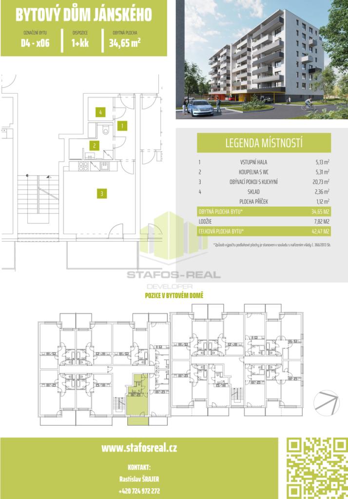 Pronájem bytu 1+kk 34 m2, Olomouc – náhled fotky 2