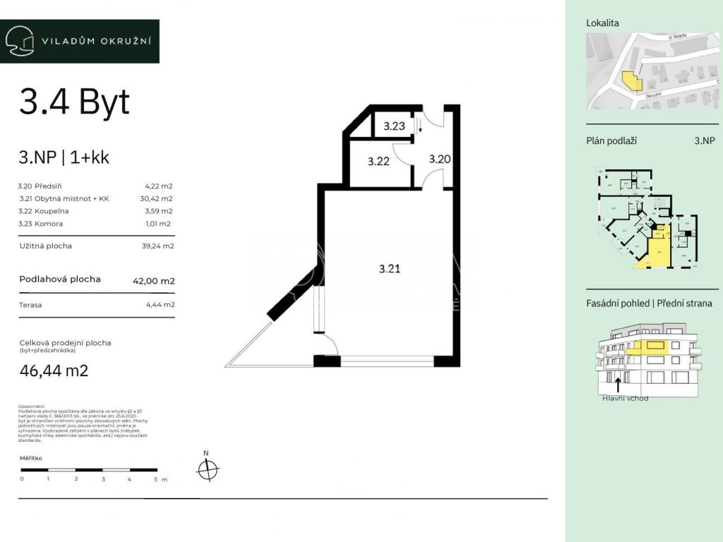 Prodej bytu 1+kk 42 m2, Praha – náhled fotky 3