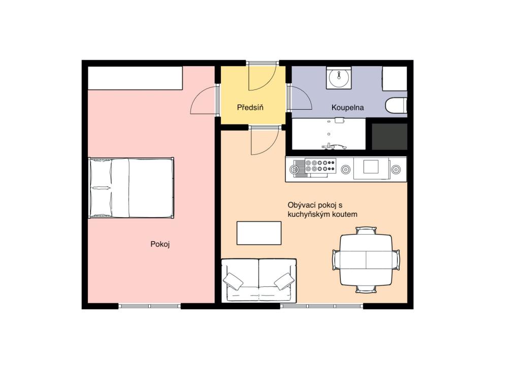 Pronájem bytu 2+kk 45 m2