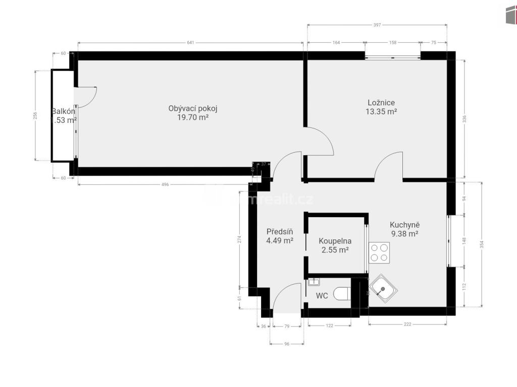 Prodej bytu 2+1 54 m2, Praha – náhled fotky 15