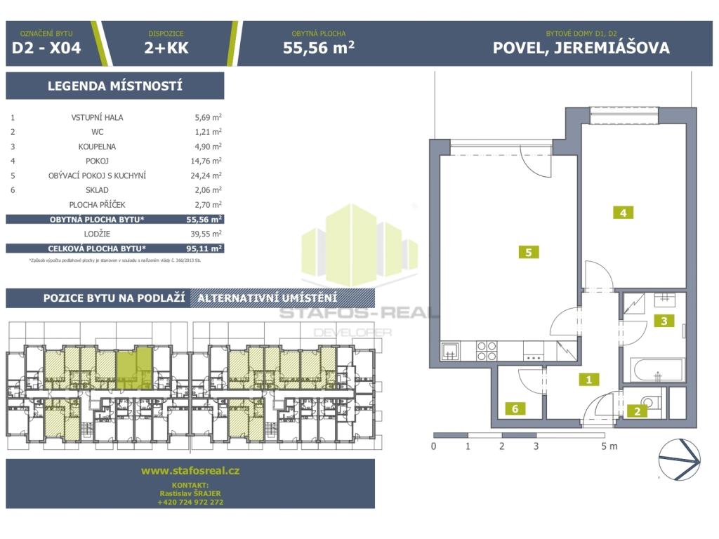 Prodej bytu 2+kk 55 m2