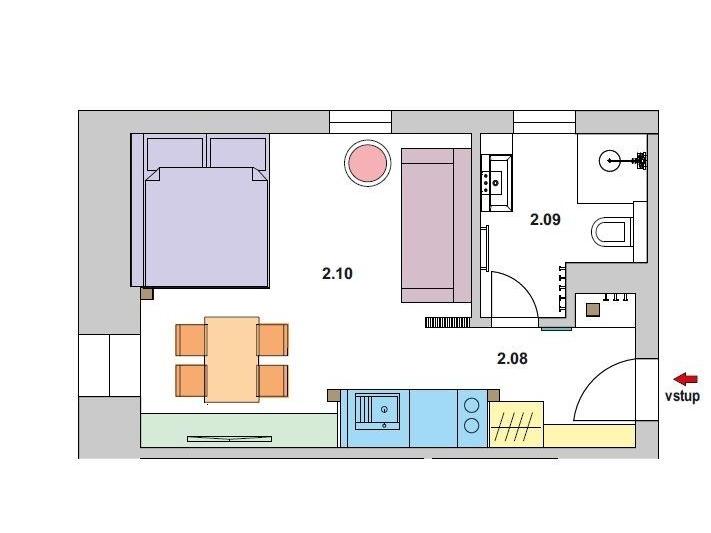 Pronájem bytu 1+kk 26 m2