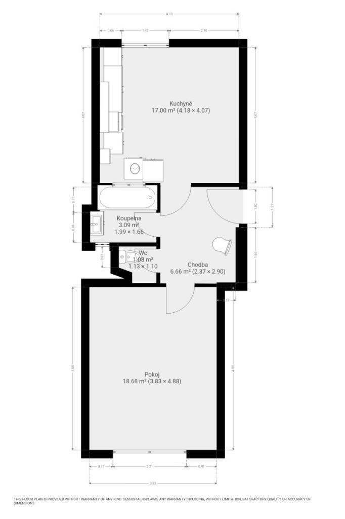 Pronájem bytu 2+kk 50 m2, Brno – náhled fotky 13
