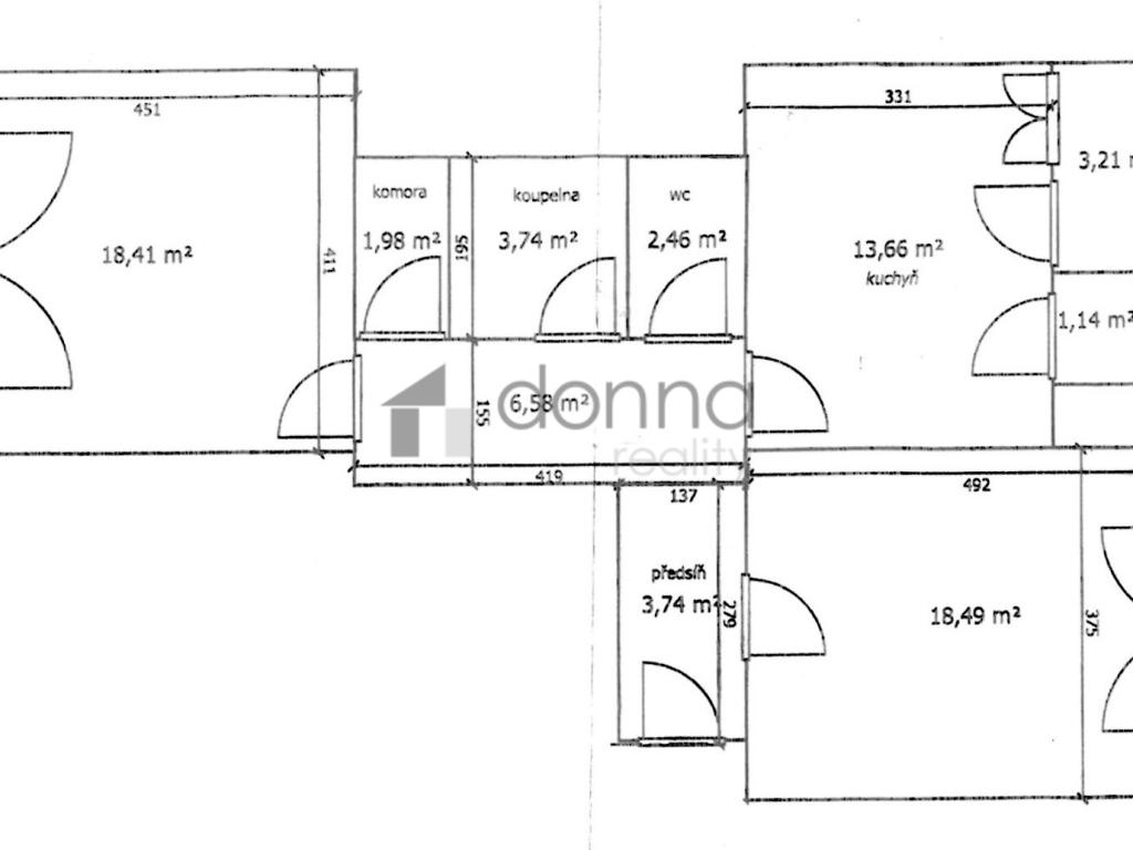 Pronájem bytu 2+1 70 m2
