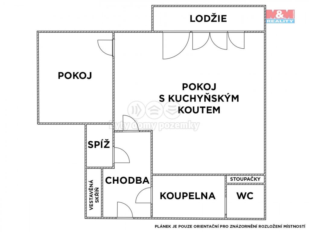 Pronajem bytu 2+kk 40 m2