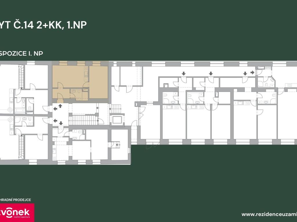 Prodej bytu 2+kk 38 m2, Vsetín – náhled fotky 4