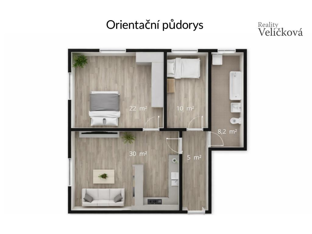 Prodej bytu 3+kk 75 m2, Milovice – náhled fotky 5