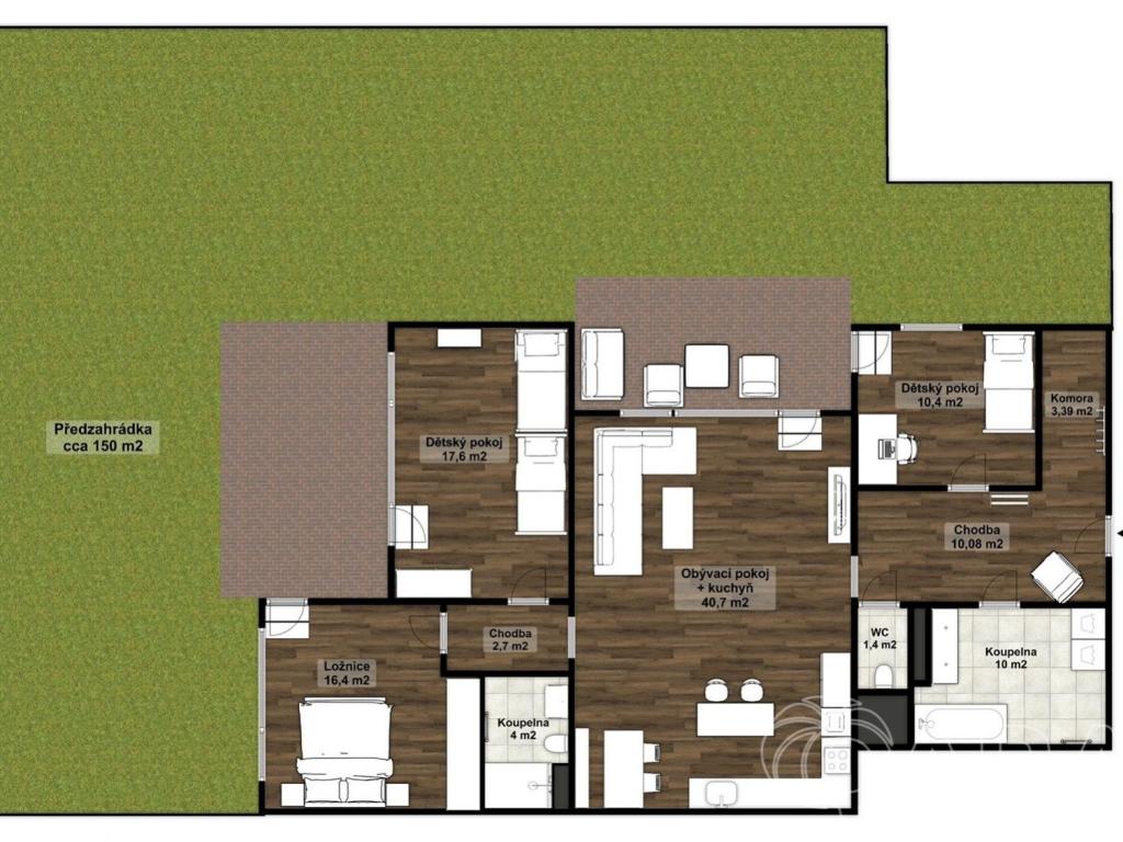 Pronájem bytu 4+kk 114 m2
