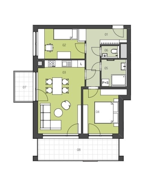Pronájem bytu 3+kk 62 m2, Praha – náhled fotky 8
