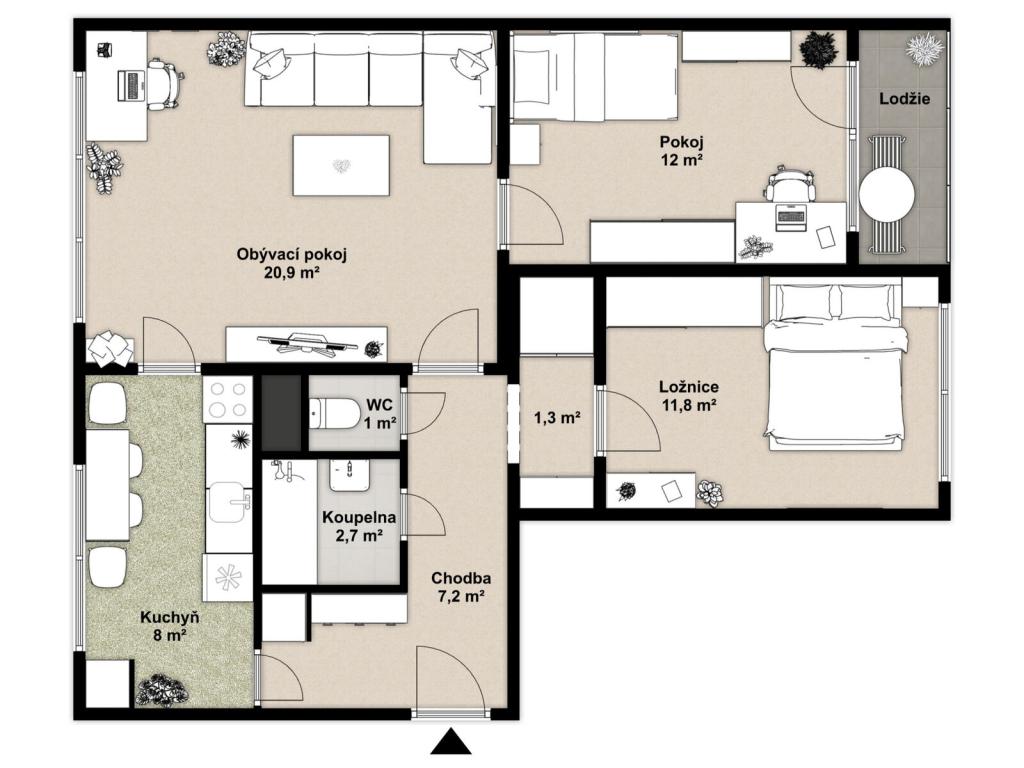 Prodej bytu 3+1 71 m2