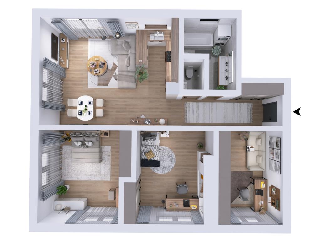 Pronájem bytu 4+kk 85 m2