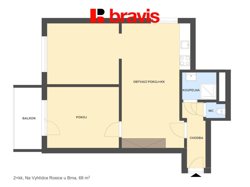 Prodej bytu 2+kk 68 m2
