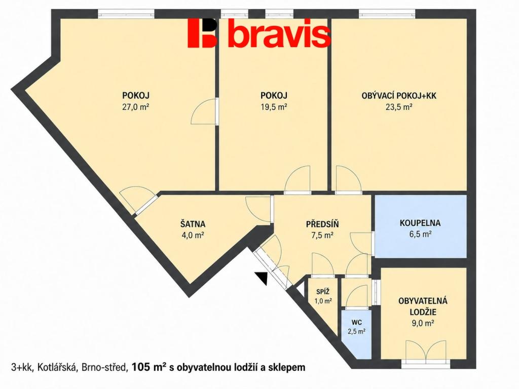 Prodej bytu 4+kk 105 m2, Brno – náhled fotky 5