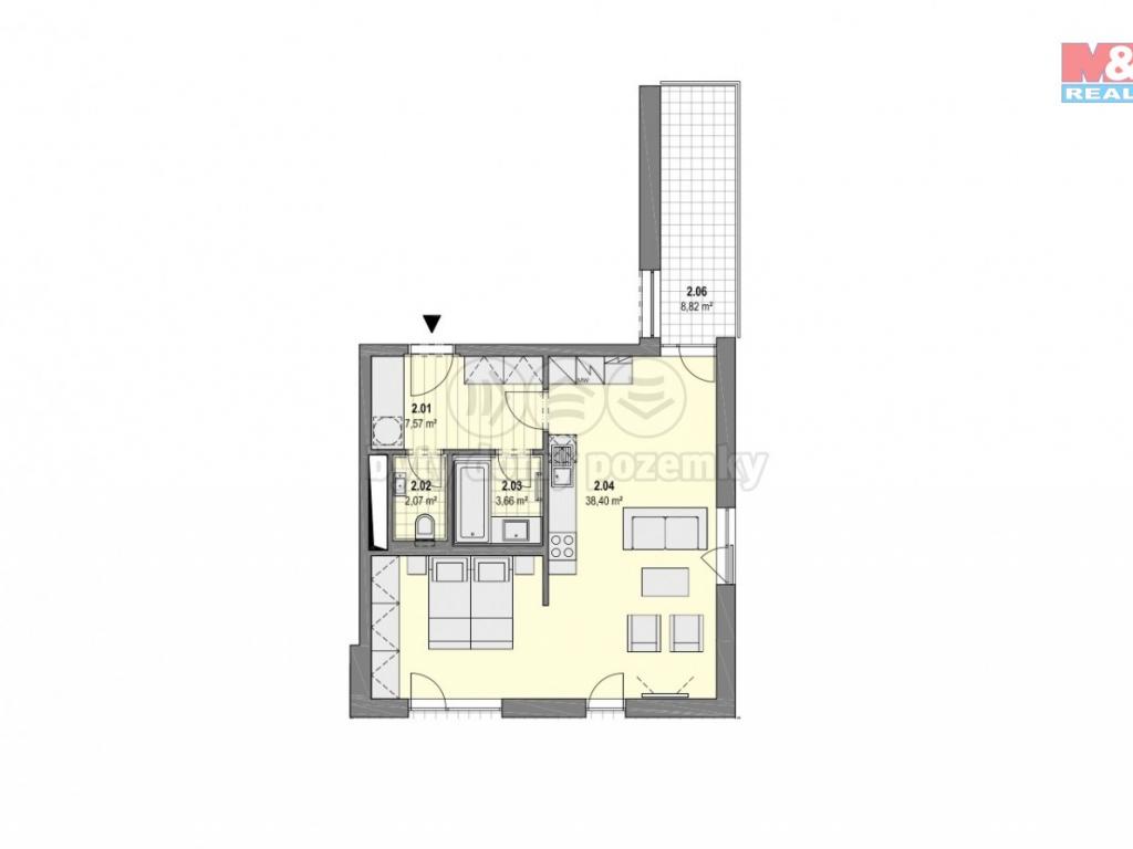 Pronajem bytu 1+kk 58 m2