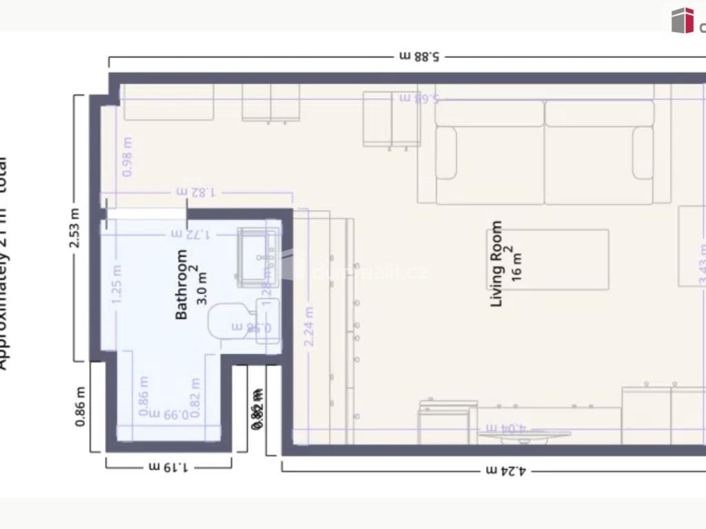 Prodej bytu 1+kk 21 m2