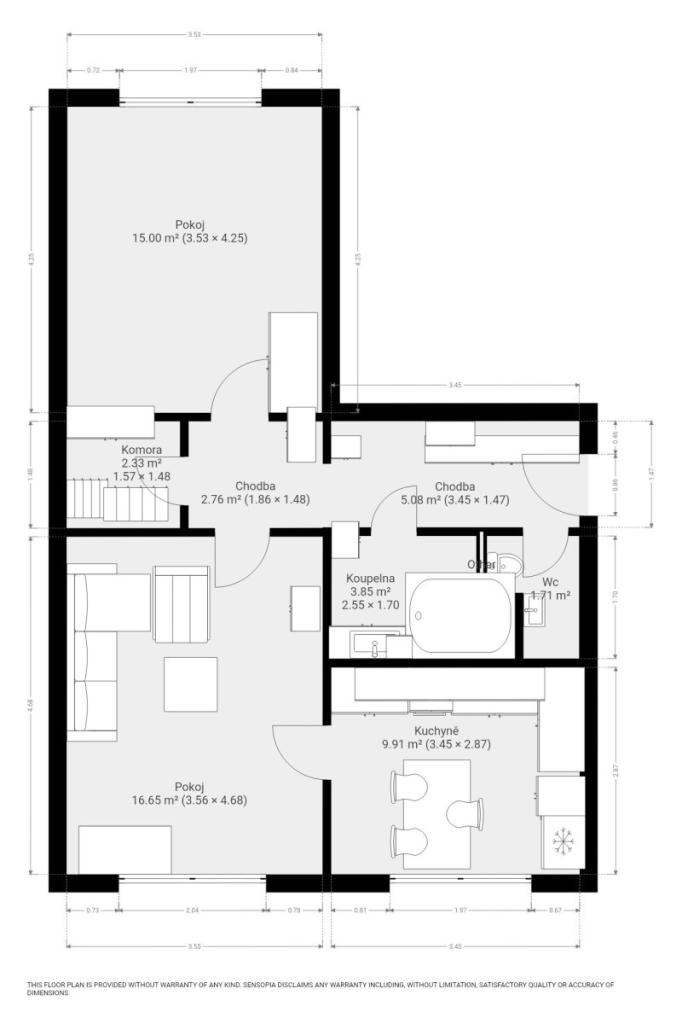 Pronájem bytu 2+1 58 m2, Brno – náhled fotky 17