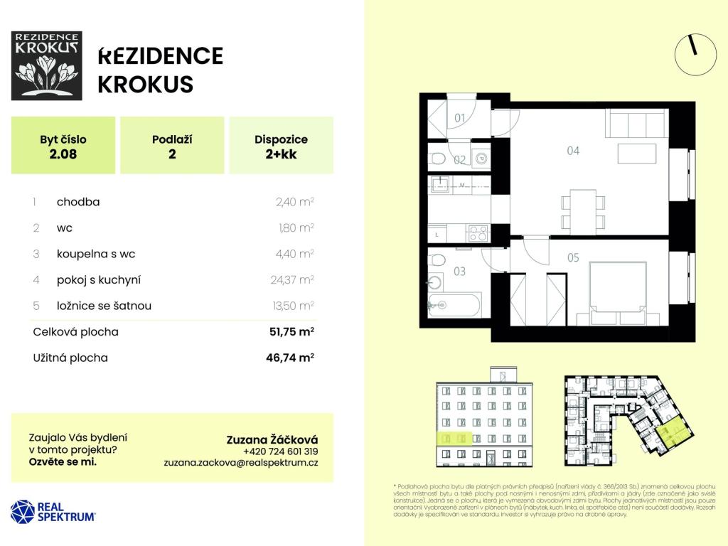 Prodej bytu 2+kk 47 m2