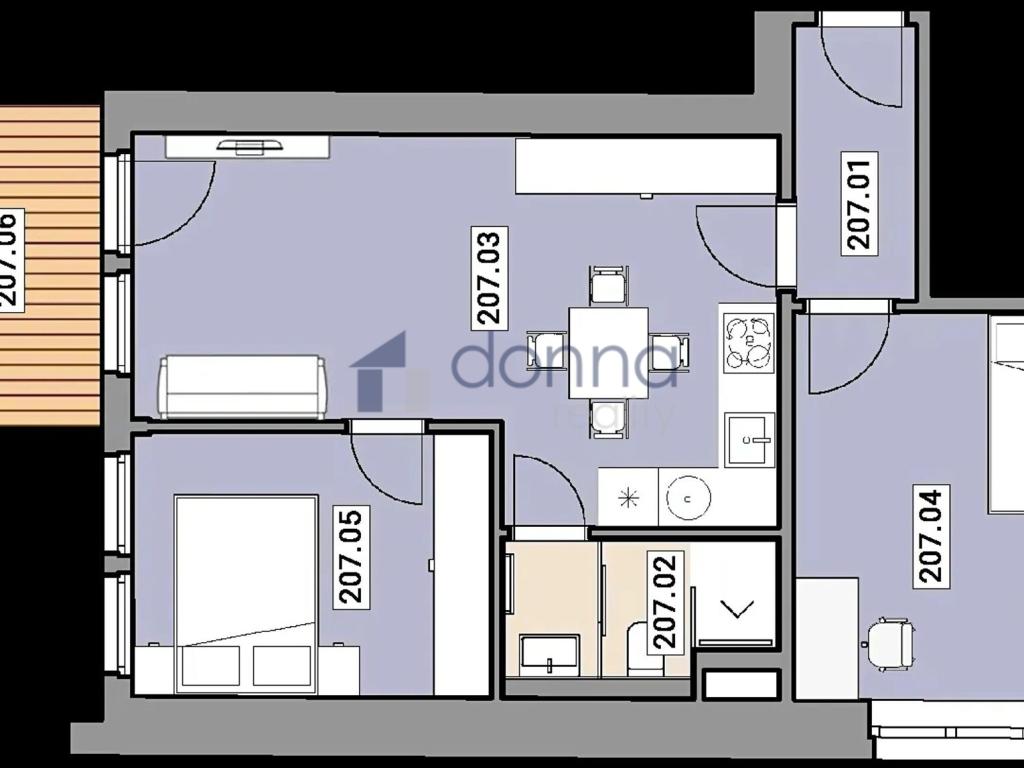 Pronájem bytu 3+kk 53 m2, Praha – náhled fotky 9