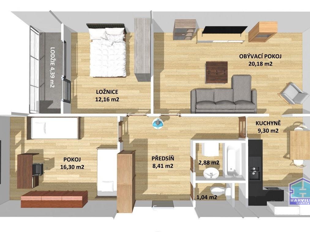 Prodej bytu 3+1 75 m2