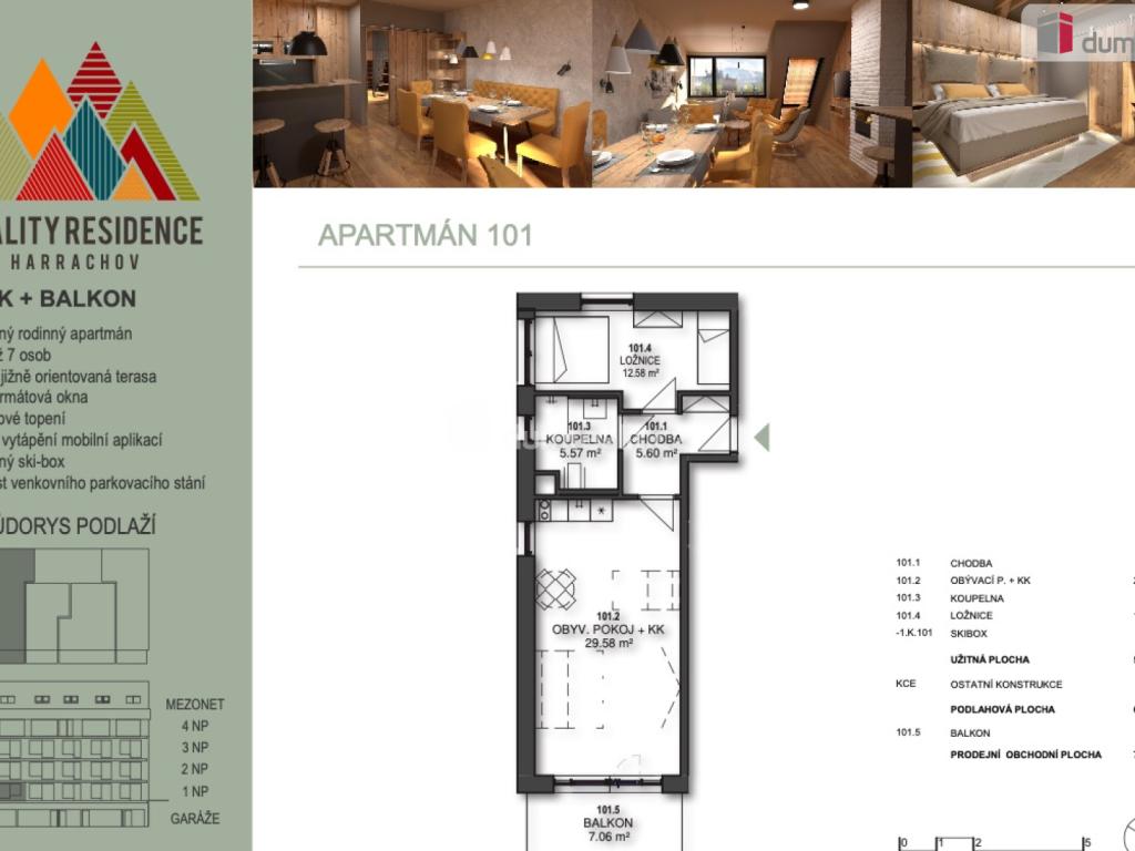 Pronájem bytu 2+kk 55 m2