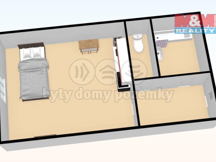 Pronajem bytu 1+kk 29 m2