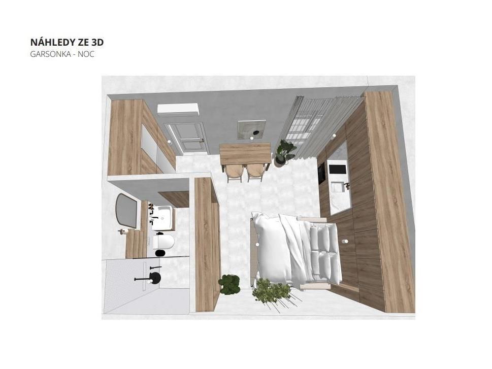 Pronájem bytu 1+kk 20 m2