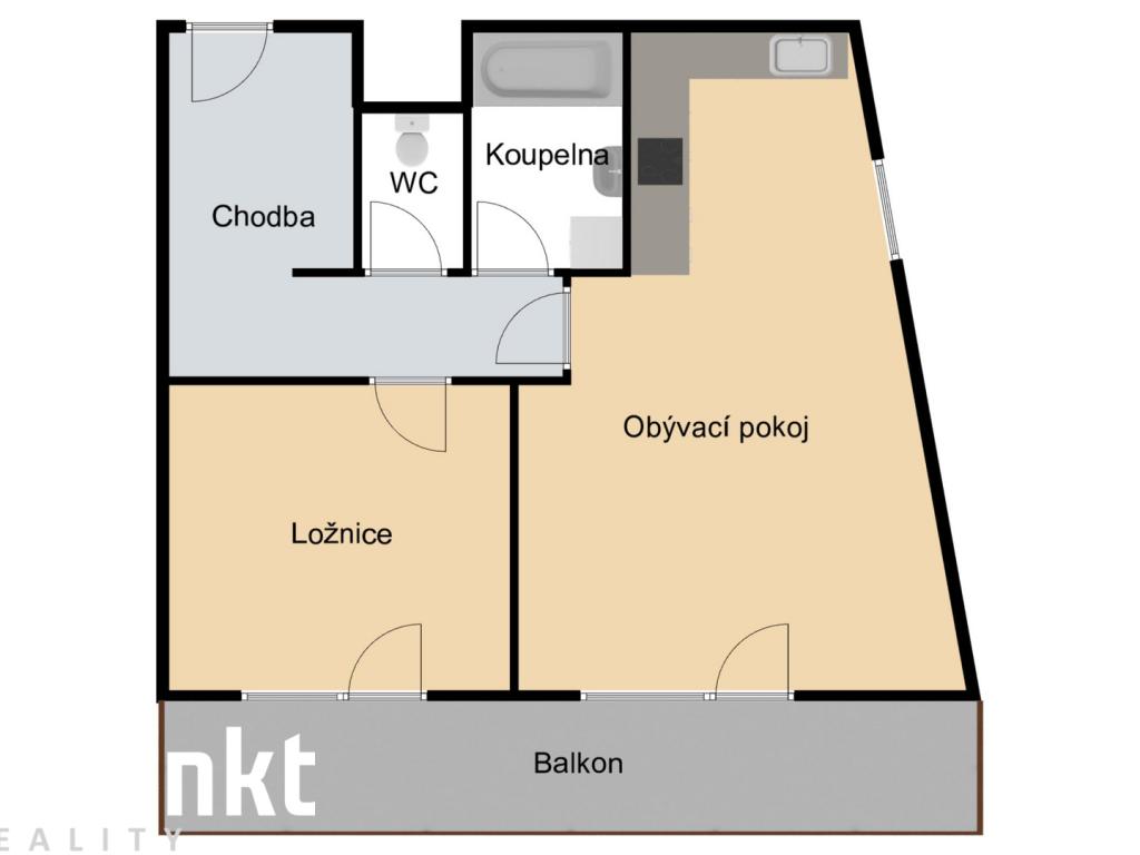 Pronájem bytu 2+kk 69 m2