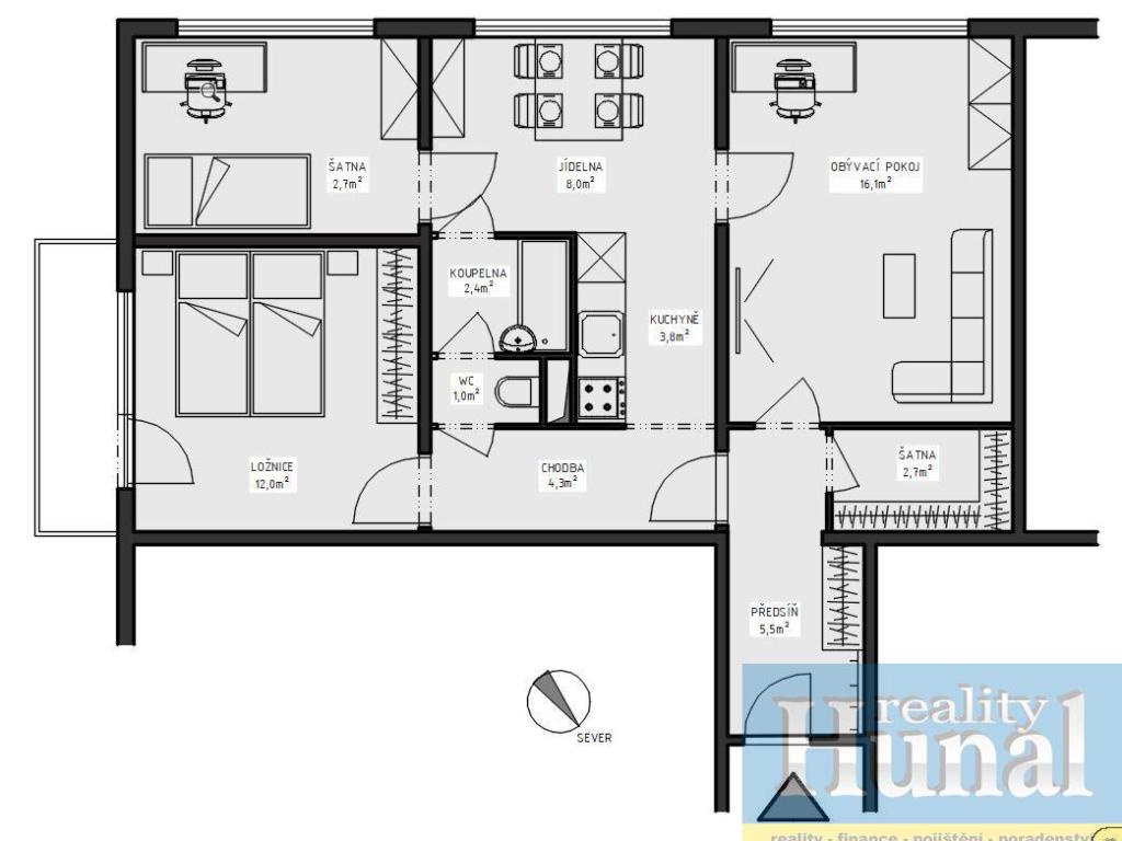 Pronájem bytu 3+1 67 m2