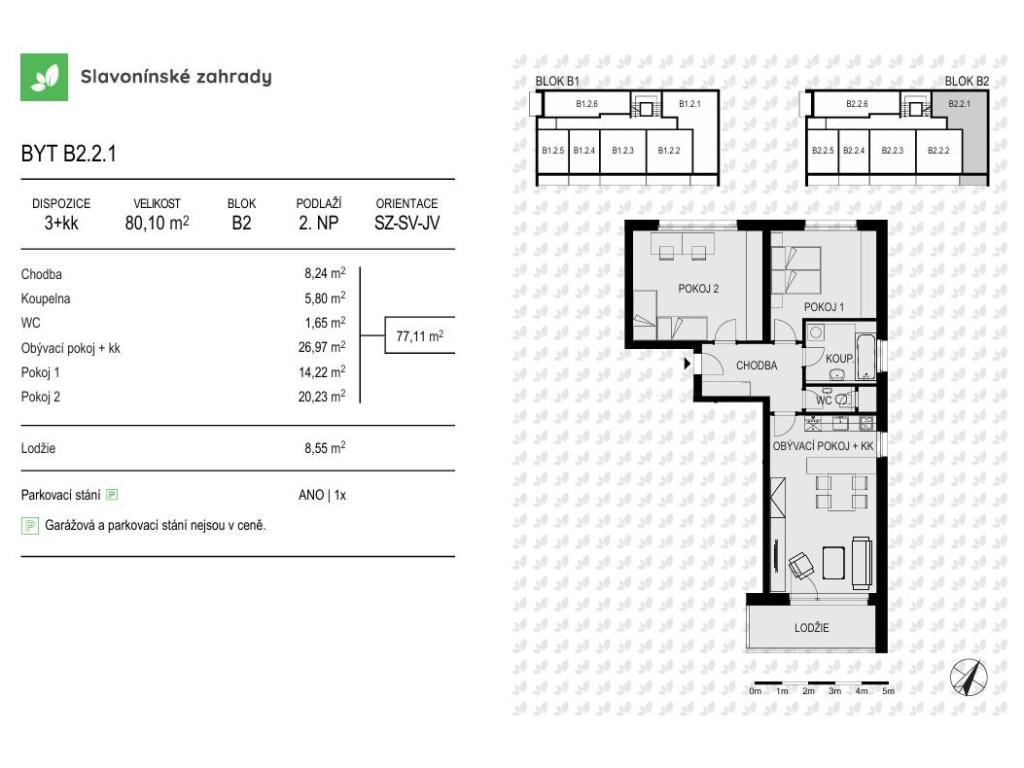 Prodej bytu 3+kk 80 m2