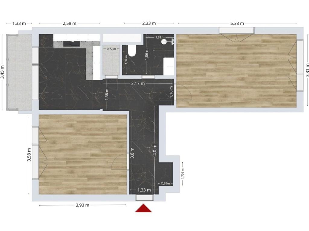 Pronájem bytu 2+1 57 m2