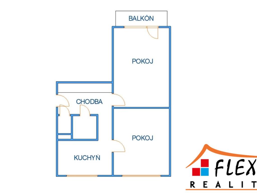 Pronájem bytu 2+1 50 m2