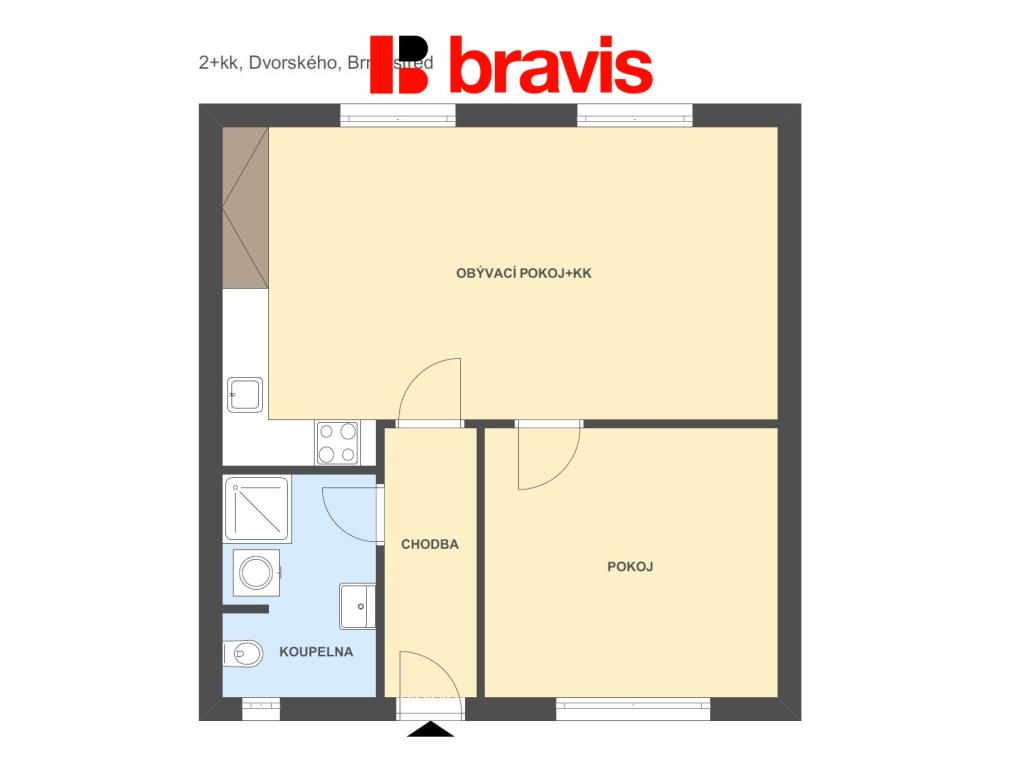 Pronájem bytu 2+kk 54 m2