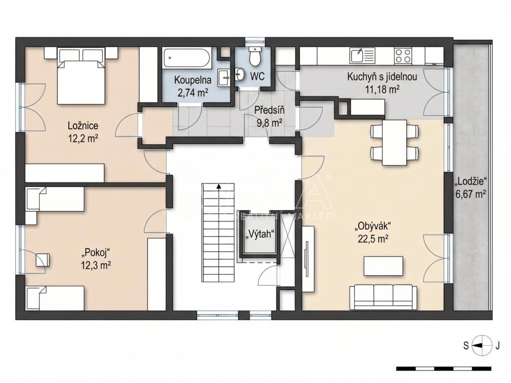 Prodej bytu 3+kk 71 m2, Praha – náhled fotky 20