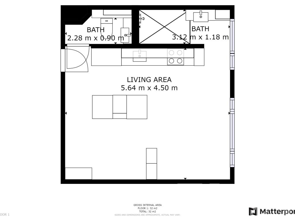 Pronájem bytu 1+kk 31 m2, Praha – náhled fotky 10