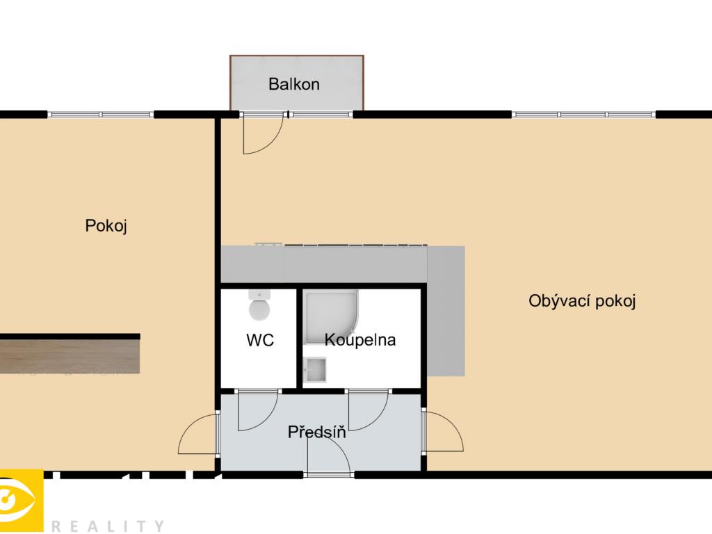 Pronájem bytu 2+kk 52 m2