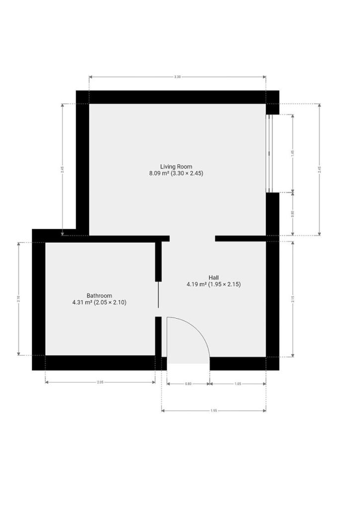 Pronájem bytu 1+kk 18 m2, Praha – náhled fotky 9