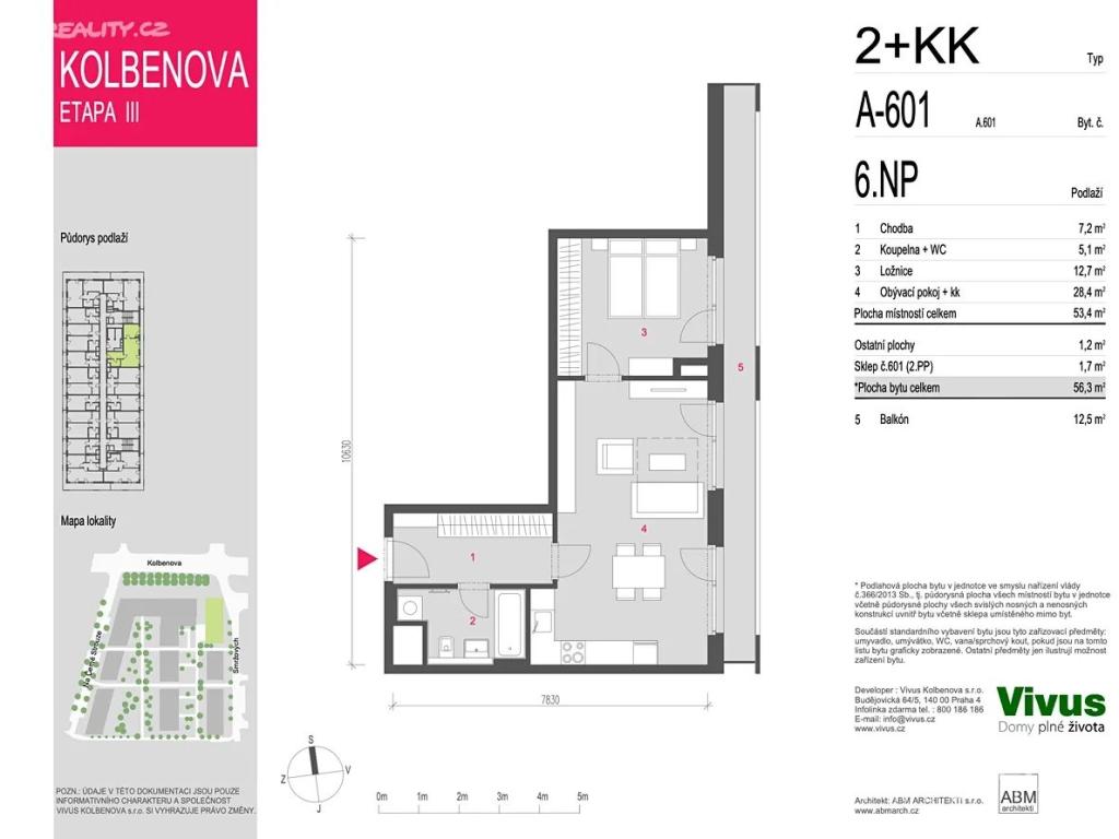 Prodej bytu 2+kk 54 m2