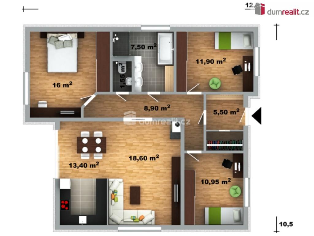 Prodej domu 115 m2, Popovice – náhled fotky 7