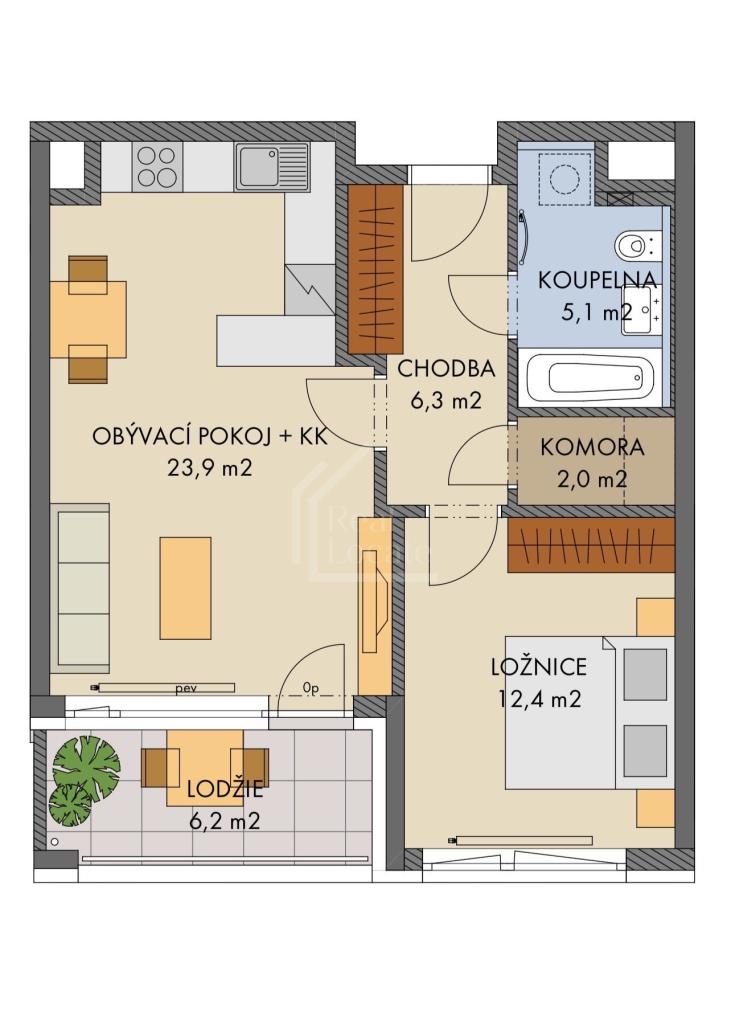 Prodej bytu 2+kk 52 m2, Praha – náhled fotky 7