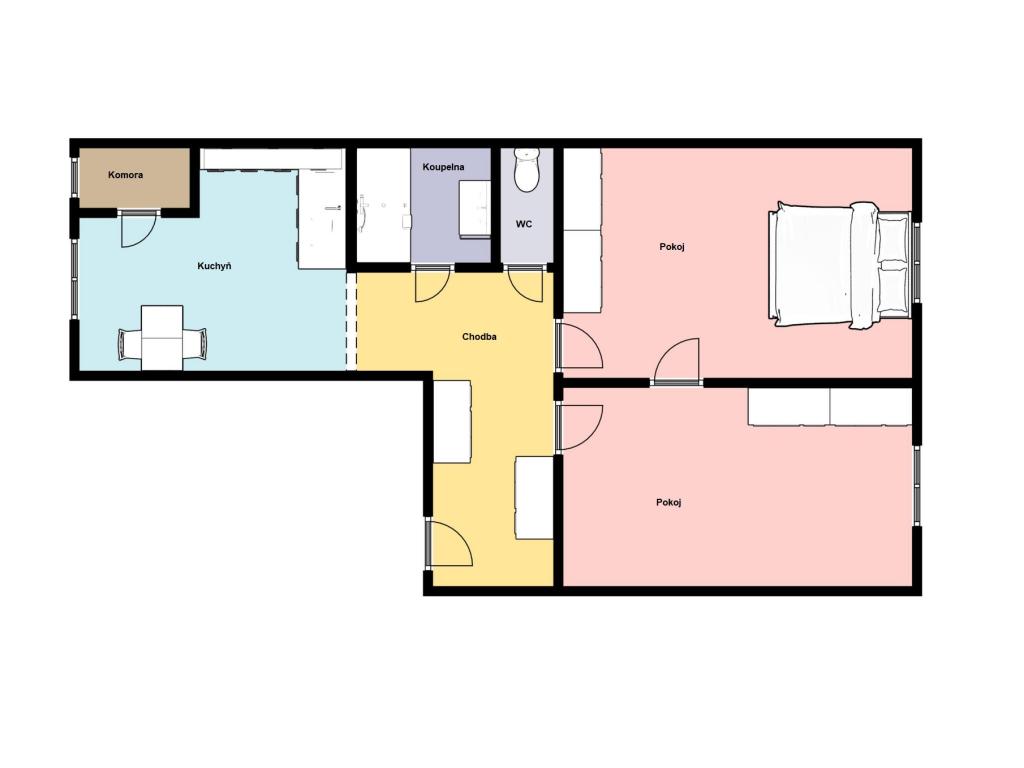Pronájem bytu 2+1 55 m2