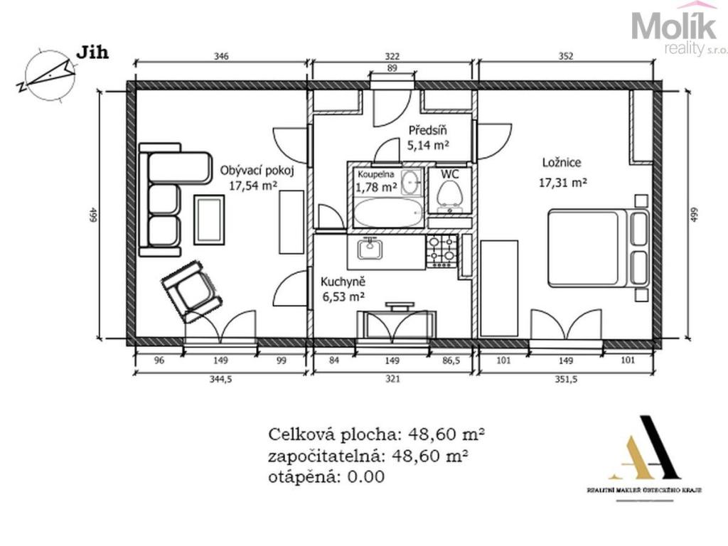 Prodej bytu 2+1 49 m2, Duchcov – náhled fotky 13