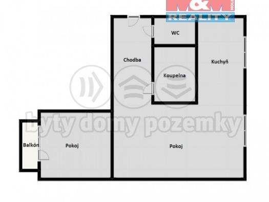 Pronajem bytu 2+kk 55 m2