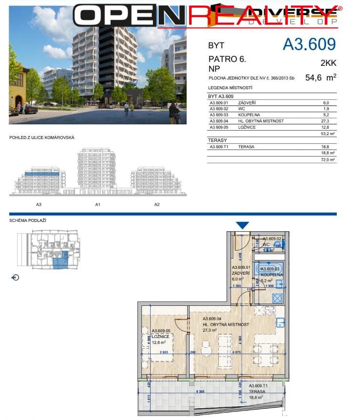 Pronájem bytu 2+kk 72 m2, Brno – náhled fotky 22