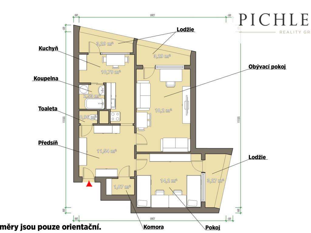 Prodej bytu 2+1 71 m2