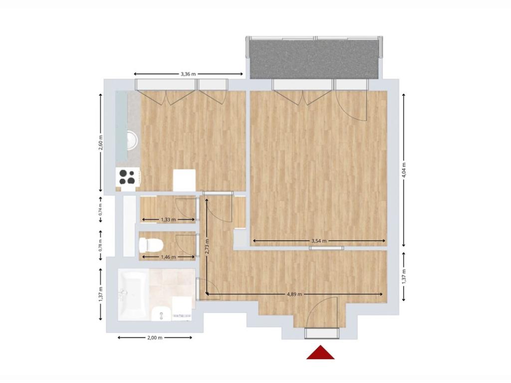 Pronájem bytu 1+1 38 m2, Třinec – náhled fotky 12