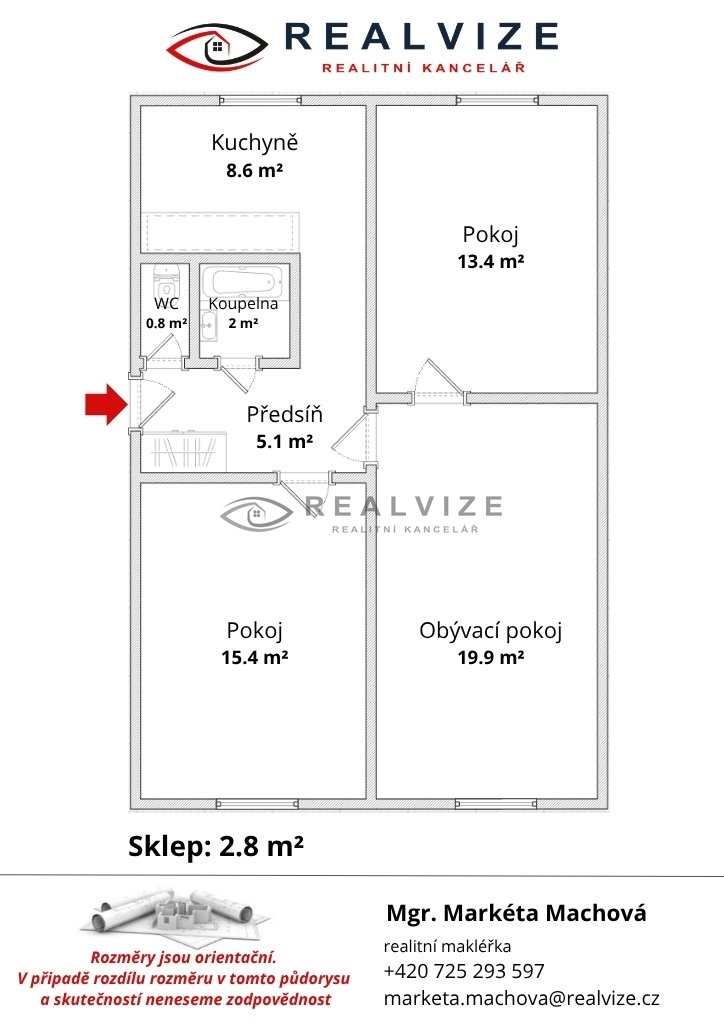 Prodej bytu 3+1 65 m2