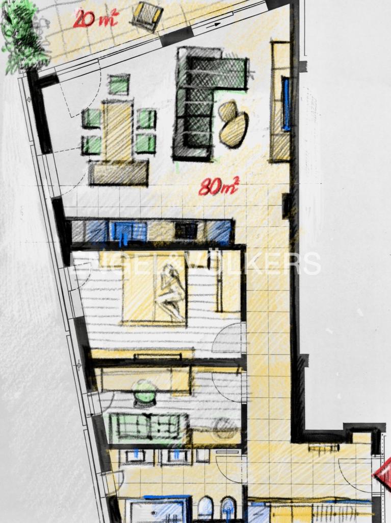 Pronájem bytu 3+kk 79 m2, Praha – náhled fotky 11