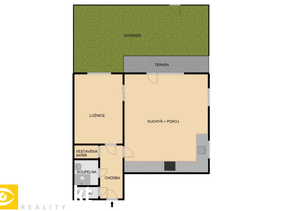 Pronájem bytu 2+kk 77 m2