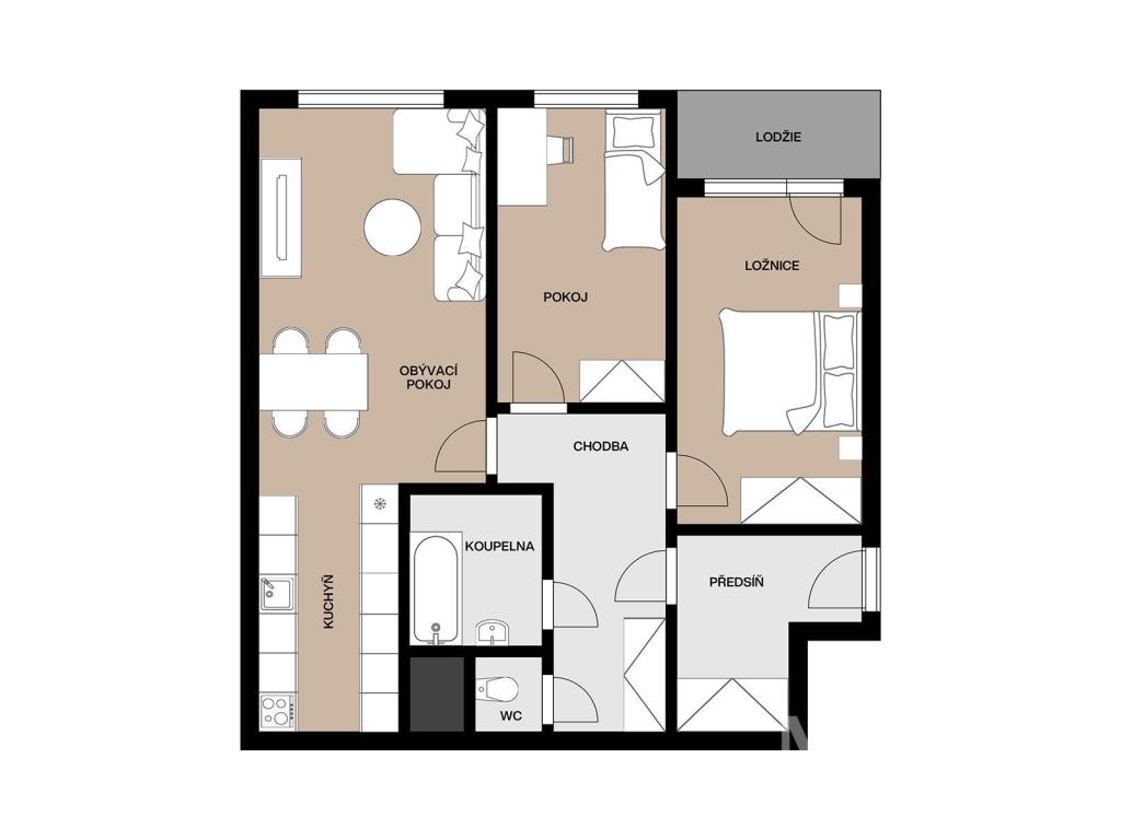 Pronájem bytu 3+kk 67 m2, Praha – náhled fotky 27